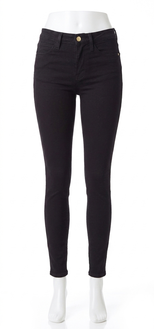 NEW FRAME le high skinny sateen jeans in noir